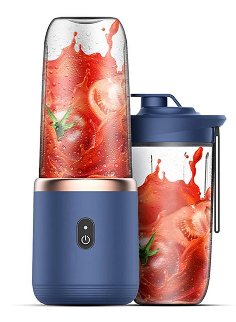 Portable Small Electric Wireless Juicer Machine Stainless Steel 6 Blade Juicer Cup Usb Fresh Fruit Juice Blender Multifunction with Juice Cup  - Image 1