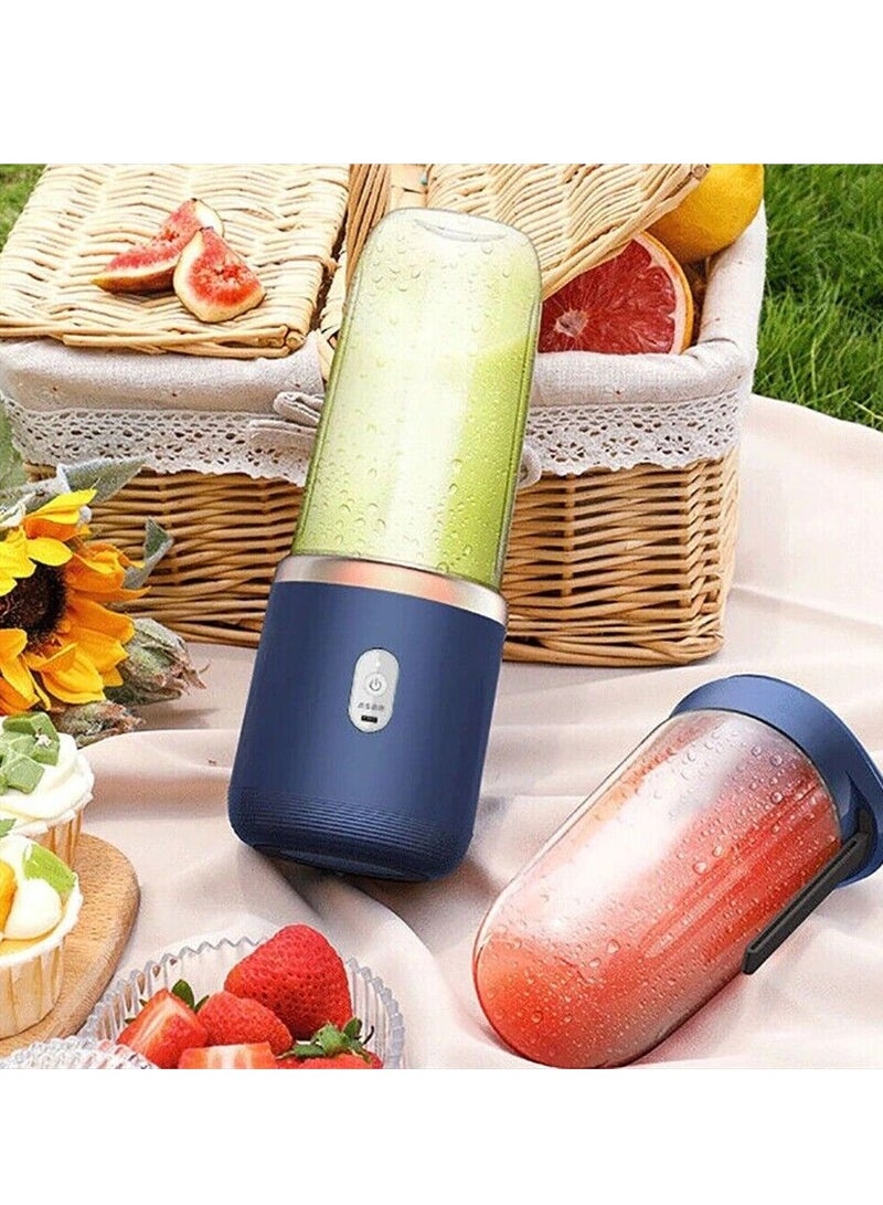 Portable Small Electric Wireless Juicer Machine Stainless Steel 6 Blade Juicer Cup Usb Fresh Fruit Juice Blender Multifunction with Juice Cup  - Image 2