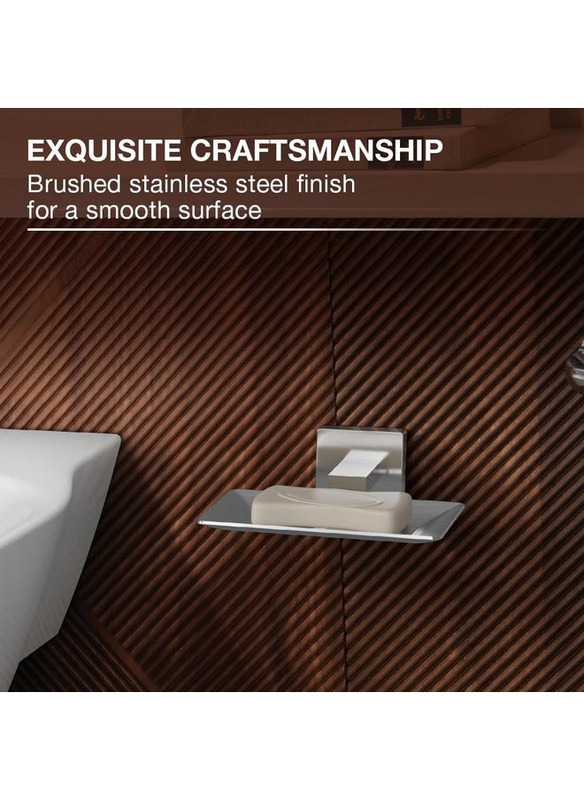 Kohler - Kohler Soap Dish,SS304 Stainless Steel, 2 Years Warranty, Brushed Steel Finish, 12.3cm x 12.15cm x 4.65cm LBH, Easy to use Ergonomic Design, 23kg Load Bearing Capacity - Image 1