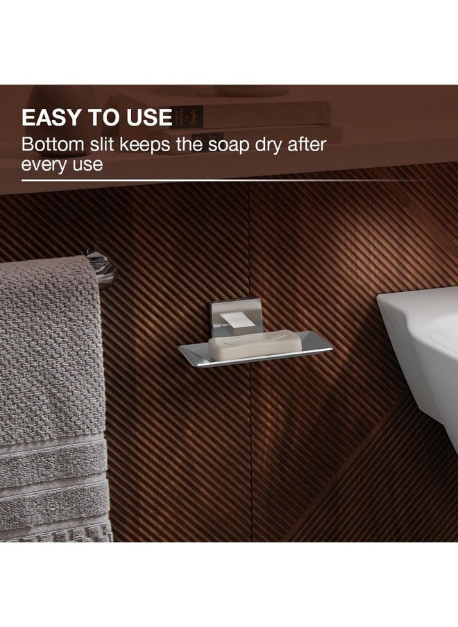 Kohler - Kohler Soap Dish,SS304 Stainless Steel, 2 Years Warranty, Brushed Steel Finish, 12.3cm x 12.15cm x 4.65cm LBH, Easy to use Ergonomic Design, 23kg Load Bearing Capacity - Image 1