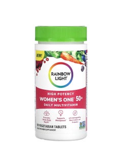 Rainbow Light Rainbow Light, Women's One 50+, Daily Multivitamin, High Potency, 90 Vegetarian Tablets  - Image 1