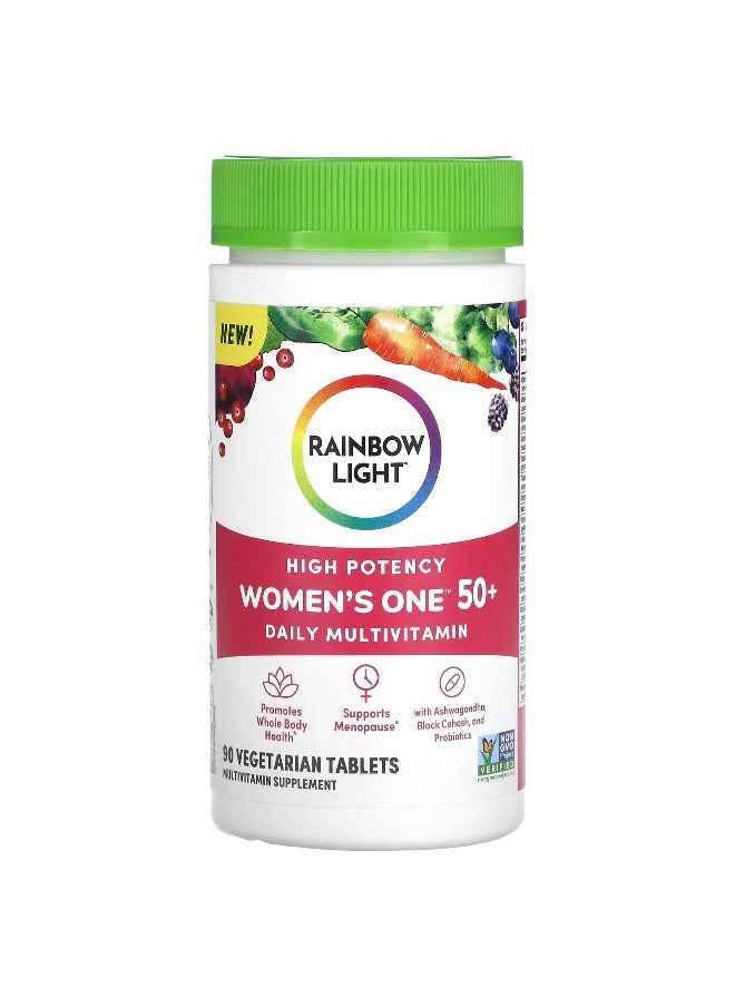 Rainbow Light Rainbow Light, Women's One 50+, Daily Multivitamin, High Potency, 90 Vegetarian Tablets  - Image 1
