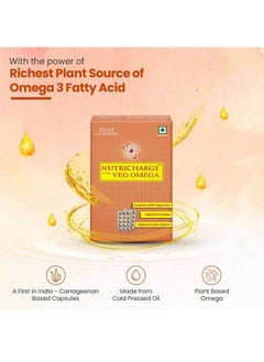 أر سي إم مكمل غذائي Nutricharge Veg Omega للرجال والنساء (عبوة من 30 قرصًا)  - Image 4