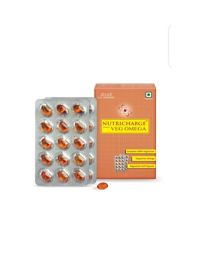 أر سي إم مكمل غذائي Nutricharge Veg Omega للرجال والنساء (عبوة من 30 قرصًا) - Image 1