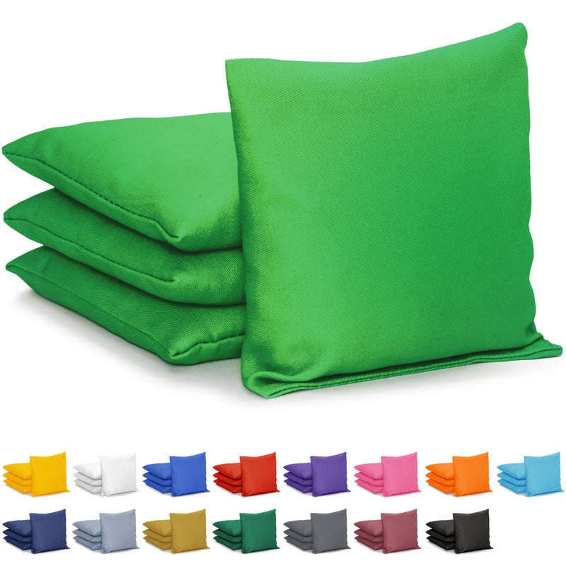 GoSports Cornhole Bean Bags Set of 4 - Regulation All Weather - Classic Bright Green - Image 1