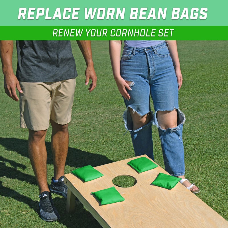 GoSports Cornhole Bean Bags Set of 4 - Regulation All Weather - Classic Bright Green - Image 5