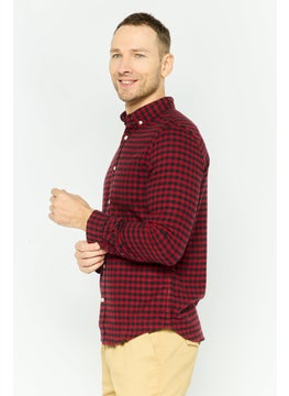 Men Regular Fit Checkered Long Sleeves Casual Shirt, Red - pzsku/ZBD880702AED059BE7A1CZ/45/_/1738678564/ea674592-468e-42d4-8020-d63ccb886cef