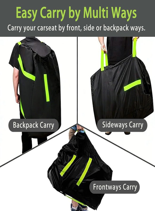Mootikar Stroller Bag for Airplane, Airplane Travel Essentials, Stroller Cover for Air Travel, Gate Check Bag, Padded Car Seat Travel Bag Backpack for Airplane，31.5" H x 17.7" W x 17.7" D,Black - Image 5