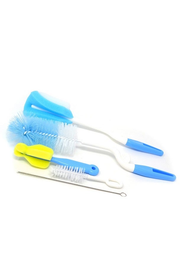 HONBAY Bottle Brush Cleaner Kit With Teat Cleaner And Straw Brushes 360 Degree Rotating 5 Pcs Within One Set Comes In Different Size Selections Random Color - Image 1