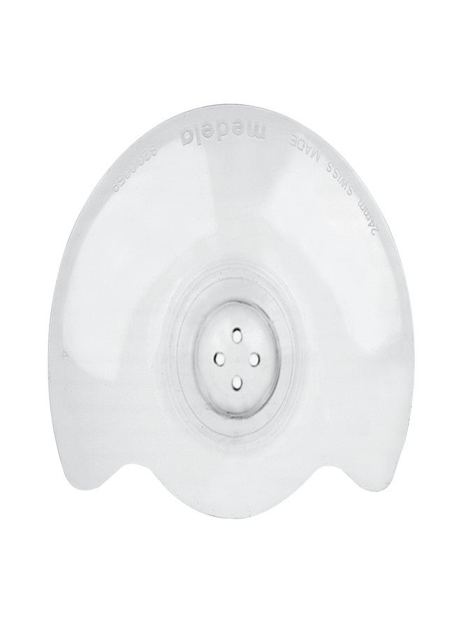 Medela Contact Nipple Shield for Breastfeeding, Large 24mm Nippleshield, for Latch Difficulties or Flat or Inverted Nipples, Made Without BPA - Image 2