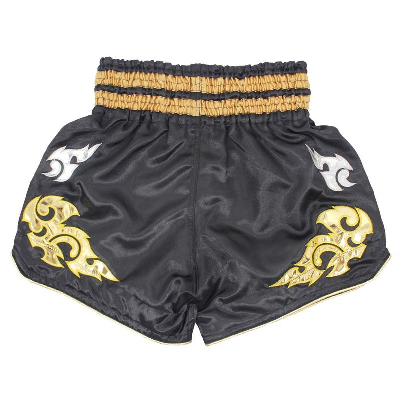SOTF Boxing Shorts for Men Training Muay Thai Shorts Women Kickboxing Shorts for Kids Black2 Small Waist 23", Weight 78-99LB - Image 5
