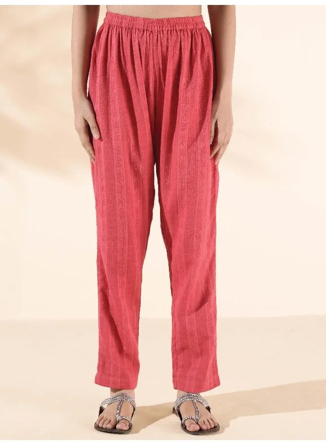 trueBrowns trueBrowns Pink Cotton Dobby Co-ord Set