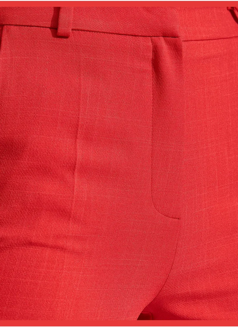 كوتون High Waist Flared Trousers