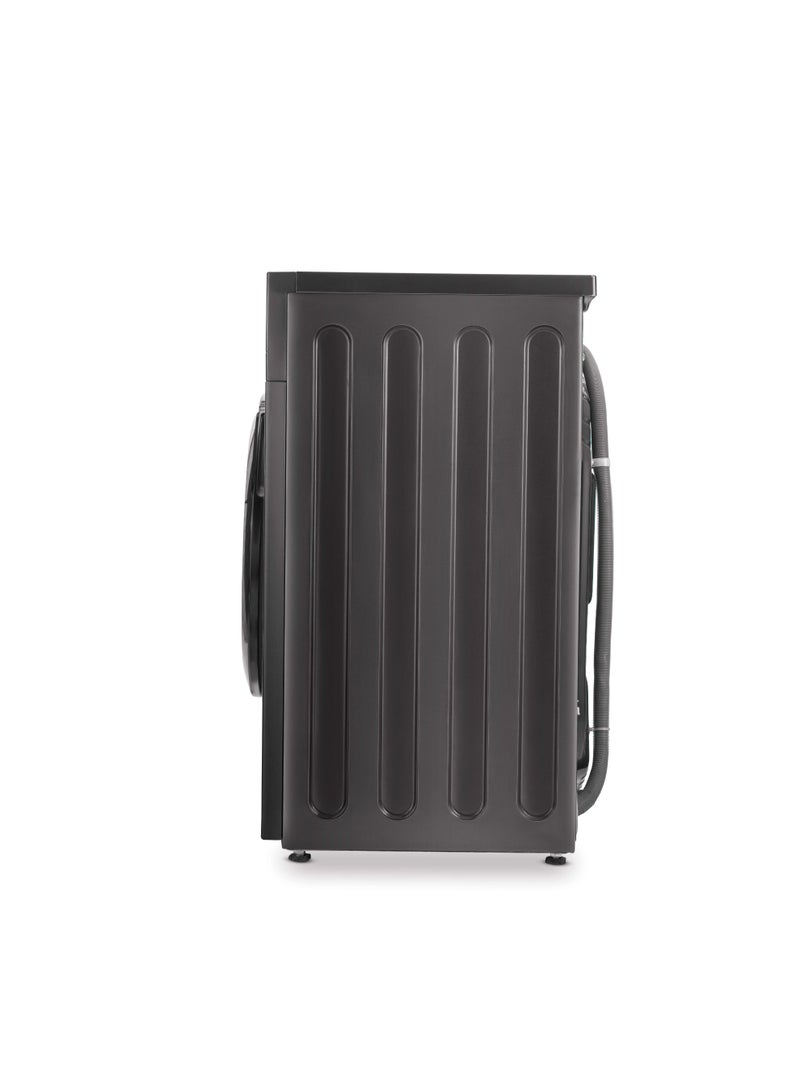مديا Midea Washing Machine Front Load MF110W80B/TT, Inverter, Steam , slim design, Bigger drum 51 cm, Turbo wash, Power  mix, Health Guard, Drum clean, Add Garment, 8 KG, Titanium Grey 8 kg 6221284002052 Titanium Grey - Image 3