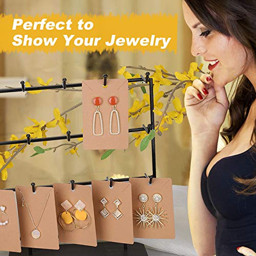 ovsor Works Great Earring Display Cards - Well-made 3.5 x 2.4 Inches Earring Cards with Good Paper Quality, Plus Clear Packaging Bags That Don't Tear Easily, for Earrings Necklace Jewelry Cards - Image 4