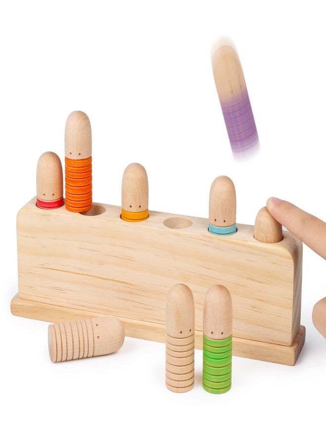 ALLABC Baby Pop Up Doll Cause and Effect Toys for Kids Ages 3-5 Preschool Games Wooden Montessori Toys for Toddlers 1-2-3 - Image 1