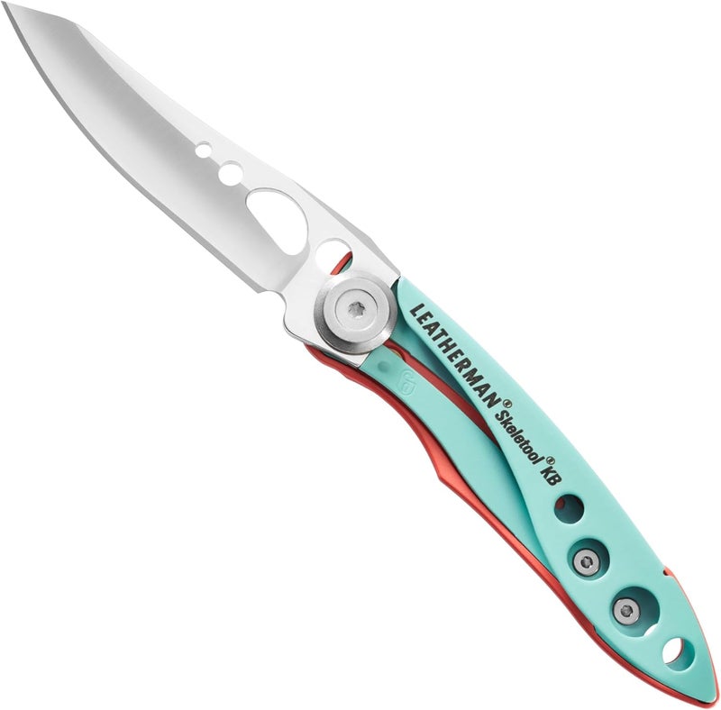 LEATHERMAN , Skeletool KB Pocketknife with Straight Edge, Stainless Steel Blade and Bottle Opener, Paradise Blue - Image 1
