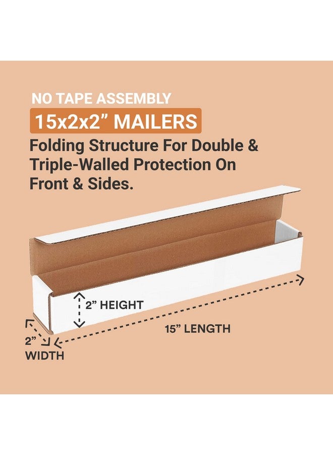 أفيديتي صناديق شحن بطول 15 بوصة وعرض 2 بوصة وارتفاع 2 بوصة، عبوة من 50 قطعة | صندوق من الورق المقوى المموج للتعبئة والنقل والتخزين 15 × 2 × 2 1522 - Image 3