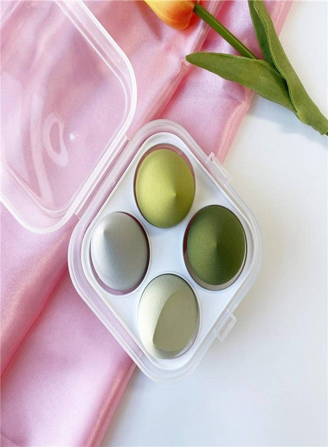 LOTSPEK Multicolor Blender Sponge 4 Pcs in A Storage Box,Makeup Cosmetic Puff Makeup Sponge With Storage Box Foundation Powder Sponge Beauty Tools Women Makeup Accessories - Image 1