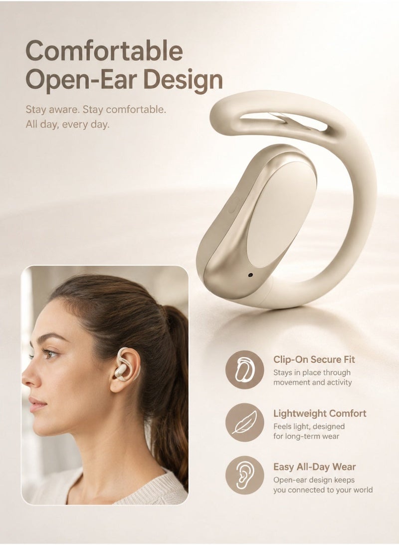 Starfire Open-Ear Wireless Earbuds With Charging Case, Clip-On Bluetooth Earphones, Touch Control, IPX4 Water Resistant, 10m Range, Lightweight Sports Headset For Calls Music - Image 2