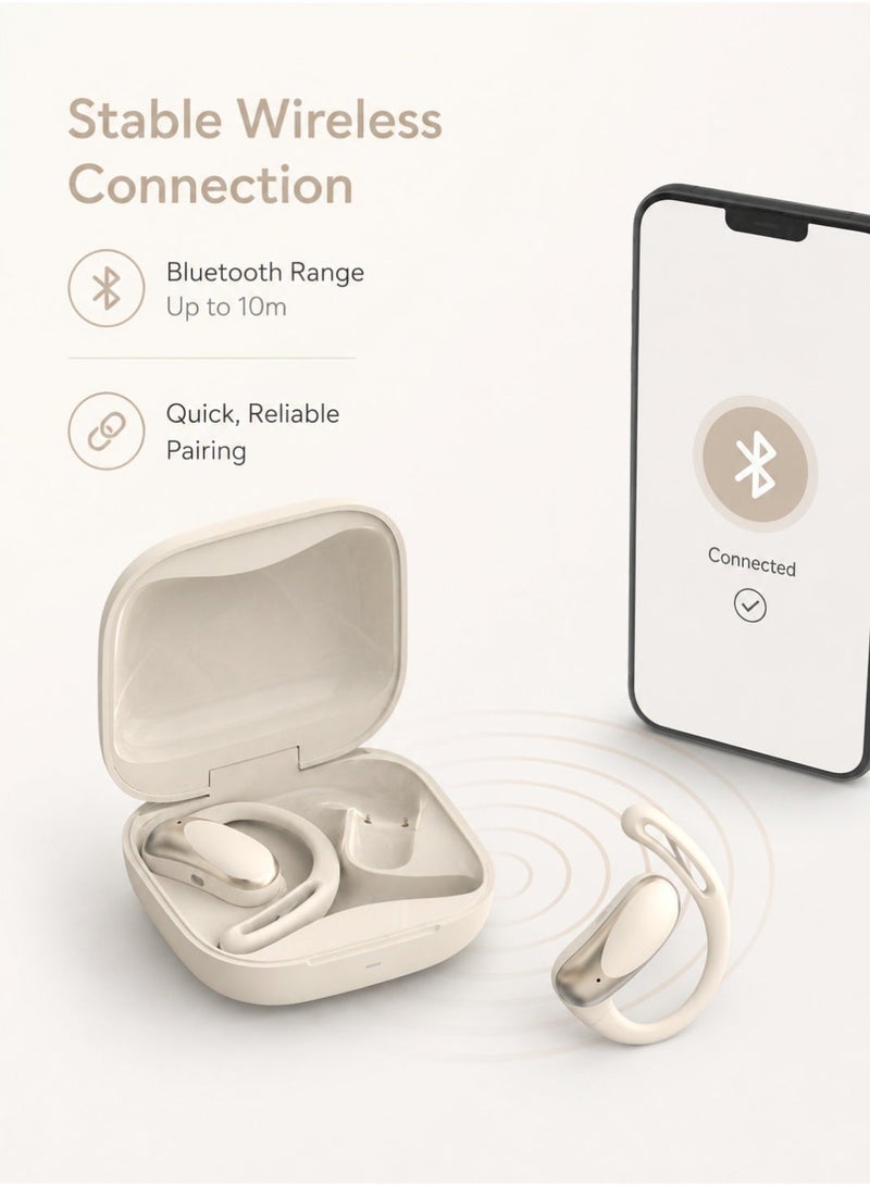 Starfire Open-Ear Wireless Earbuds With Charging Case, Clip-On Bluetooth Earphones, Touch Control, IPX4 Water Resistant, 10m Range, Lightweight Sports Headset For Calls Music - Image 3