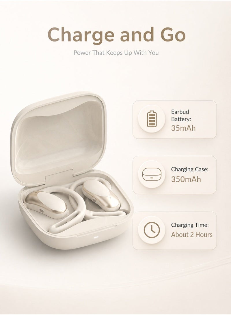 Starfire Open-Ear Wireless Earbuds With Charging Case, Clip-On Bluetooth Earphones, Touch Control, IPX4 Water Resistant, 10m Range, Lightweight Sports Headset For Calls Music - Image 4