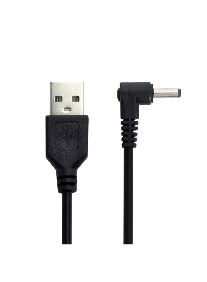 Cablecc USB 2.0 Male to Right Angled 90 Degree 3.5mm 1.35mm DC Power Plug Barrel 5v Cable 80cm - Image 2