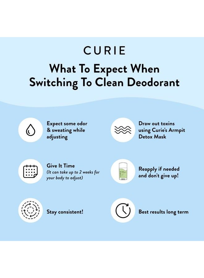 Curie Aluminum Free Deodorant - Coconut Nectar 2oz Stick -Natural Deodorant, Paraben Free, Cruelty Free, Non-Toxic - Image 5