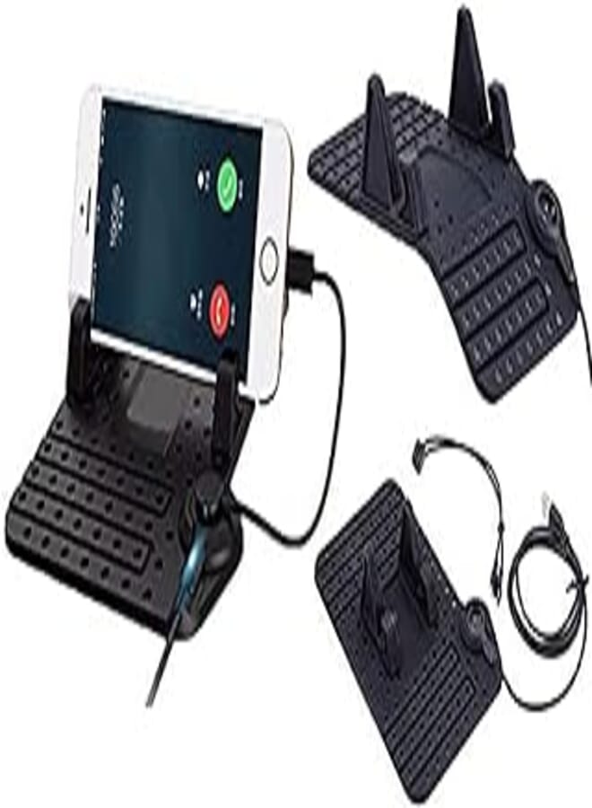 OR Car Mount Silicone Pad Holder Dash Mat Magnetic Charging Cradle Dock 2 in 1