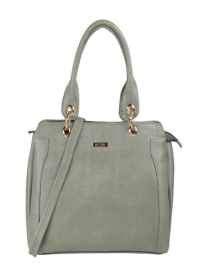 Metro Green Faux Leather Premium Zipper Casual Shoulder Bag For Women - Image 2