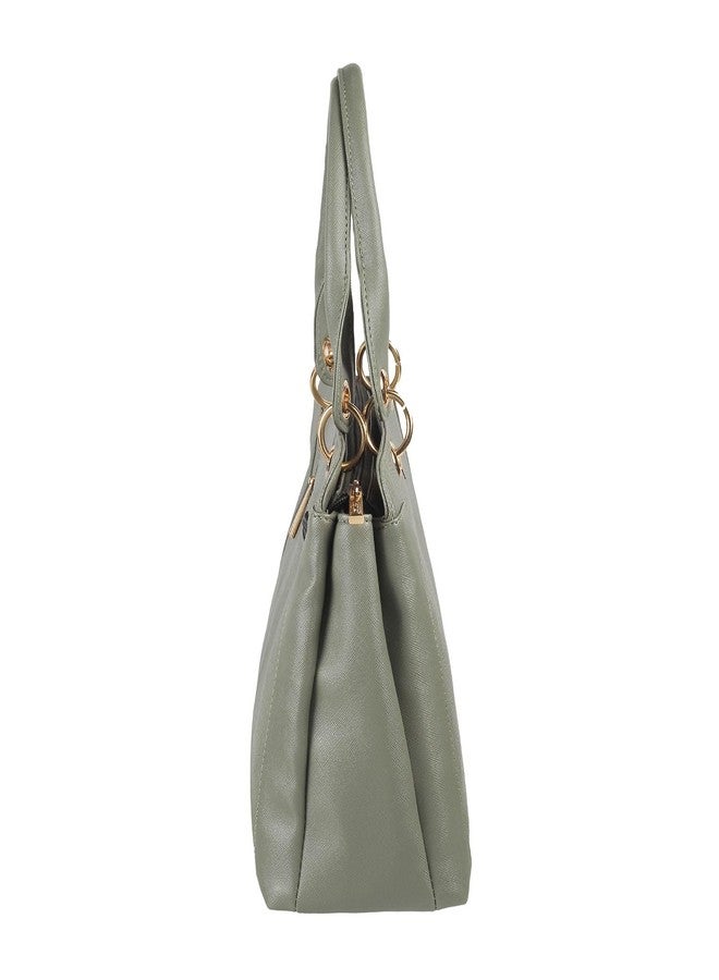 Metro Green Faux Leather Premium Zipper Casual Shoulder Bag For Women - Image 5