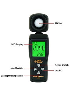 Arabest Lux Meter for Photography LED Light Intensity Measurement Pocket Digital Sensor Brightness Grow Plants Illuminance.  - Image 2
