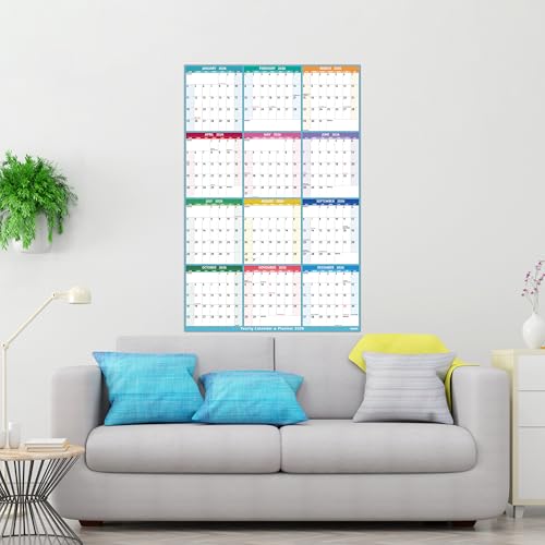 BowCuk 2026 Yearly Wall Calendar - Large Yearly Calendar 2026 Vetical, Jan 2026 - Dec 2026, 25.2" x 38.2" (Open), 2026 Calendar, Large Wall Calendar 2026, Full Year Paper with Notes, Thicker Paper - Image 2