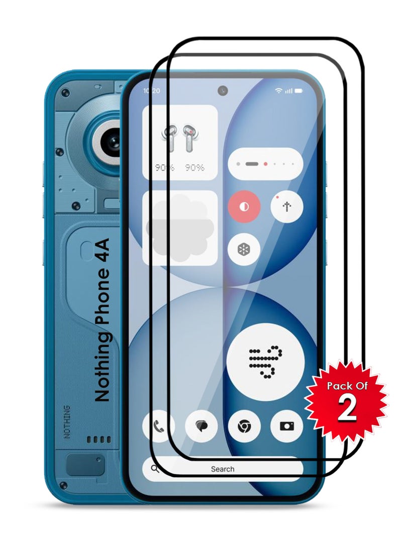 JOMILA Nothing Phone 4A Screen Protector 2 Pack - Premium Full Screen Tempered Glass For Nothing Phone 4A , High Transparency, Delicate Touch, Anti-Explosion, Smooth Arc Edges, Easy Installation - Image 1