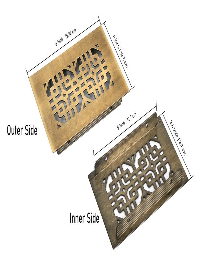 Nixnine Aluminium Kitchen Ventilation Jali/Ventilator Grill & Air Ventilation Jali, Kitchen Jali for Home, Kichen, Office, Finish- BASS & Size -(10.2x15.3x0.2cm) 4x6 Inch Pack of 1 - Image 3