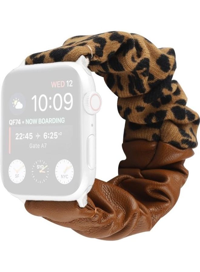 NIBEMINENT Replacement Strap For Apple Watch Series 7 45mm/6,SE,5,4 44mm/3,2,1 42mm Brown  - Image 4
