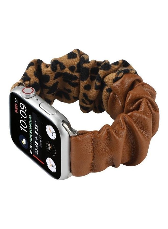 NIBEMINENT Replacement Strap For Apple Watch Series 7 45mm/6,SE,5,4 44mm/3,2,1 42mm Brown  - Image 5