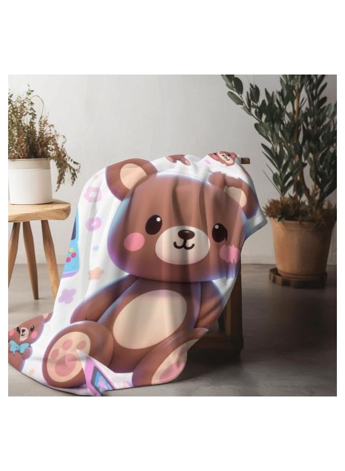 general Children's or student cartoon flannel thin blanket (warm and comfortable, suitable for sleep, games) 100cm*150cm - 221 - Image 1