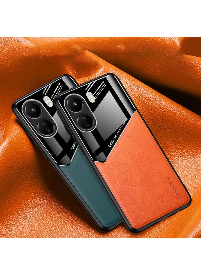 إيروريكس جراب لهاتف Xiaomi Redmi 13C مصنوع من الجلد العضوي والزجاجي مع صفائح حديد معدنية - Image 2