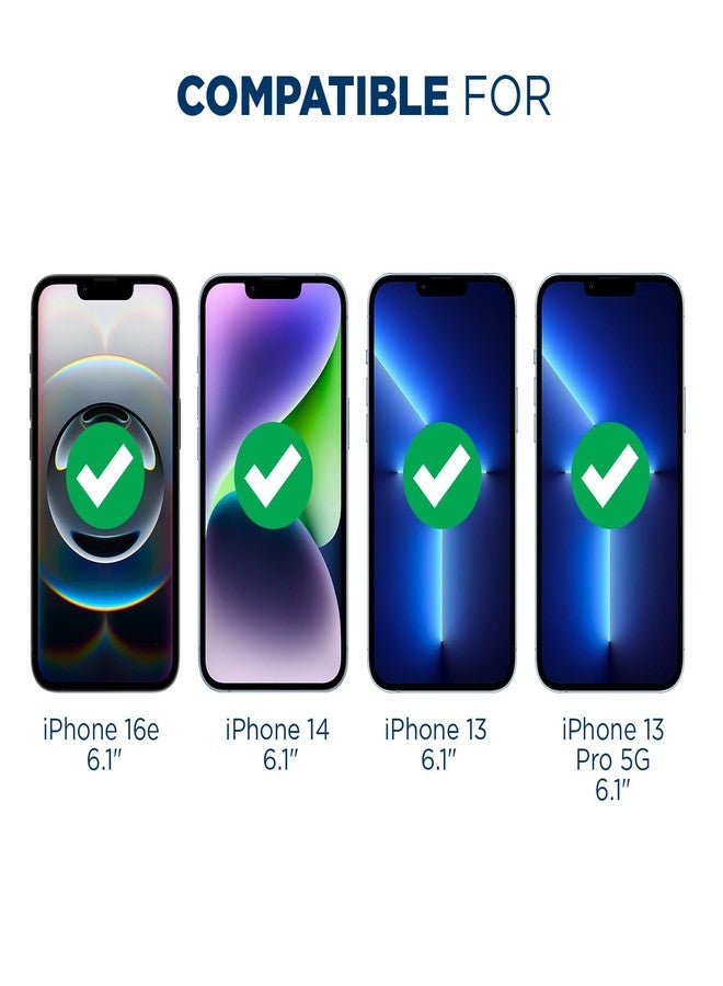 Tech Armor for Apple iPhone 16E Screen Protector, iPhone 14, 13 and 13 Pro Tempered Glass 6.1 Inch - Ballistic, Case Friendly, Easy Install, Sensor Protection, HD, 9H Hardness - 3 Pack - Image 2