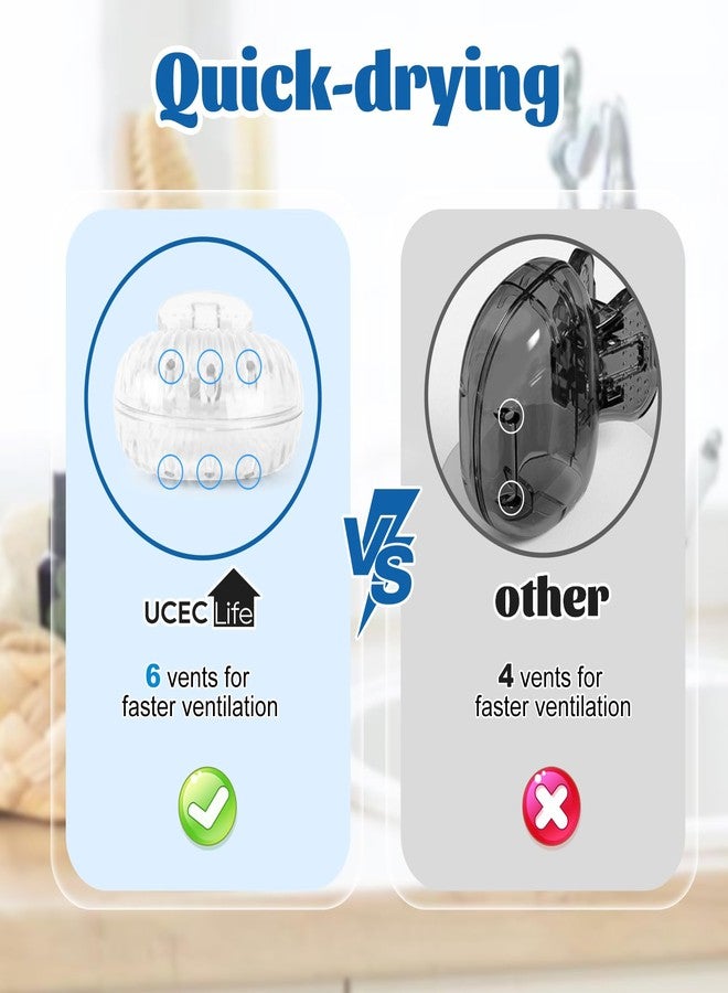 UCEC 6 Pack Travel Toothbrush Head Covers, Toothbrush Cover Cap Plastic Clip, Tooth Brush Cover for Travel, Camping, Bathroom, School, Business - Image 3