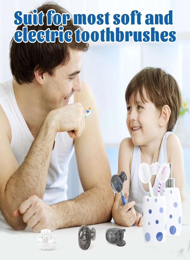 UCEC 6 Pack Travel Toothbrush Head Covers, Toothbrush Cover Cap Plastic Clip, Tooth Brush Cover for Travel, Camping, Bathroom, School, Business - Image 2