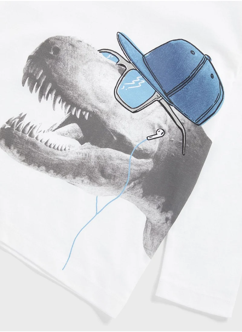 mothercare Dinosaur Long-Sleeved T-Shirt