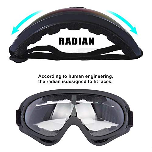 LJDJ Motorcycle Goggles Glasses Set of 5 Dirt Bike ATV Motocross AntiUV Adjustable Riding Offroad Protective Combat Tactical Military Goggles for Men Women Kids Youth Adult - Image 5
