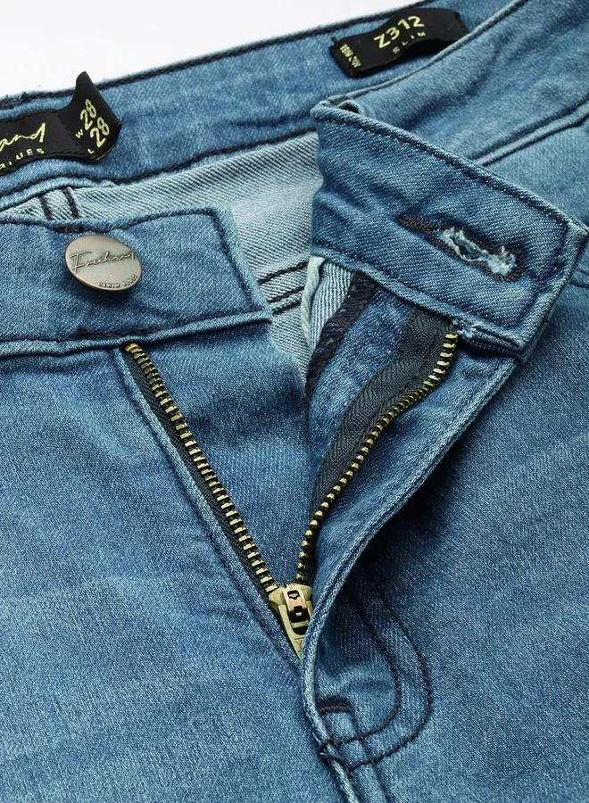Freehand Blue Freehand Women Mid Rise Slim Fit Solid Jeans for Women | Best Price UAE