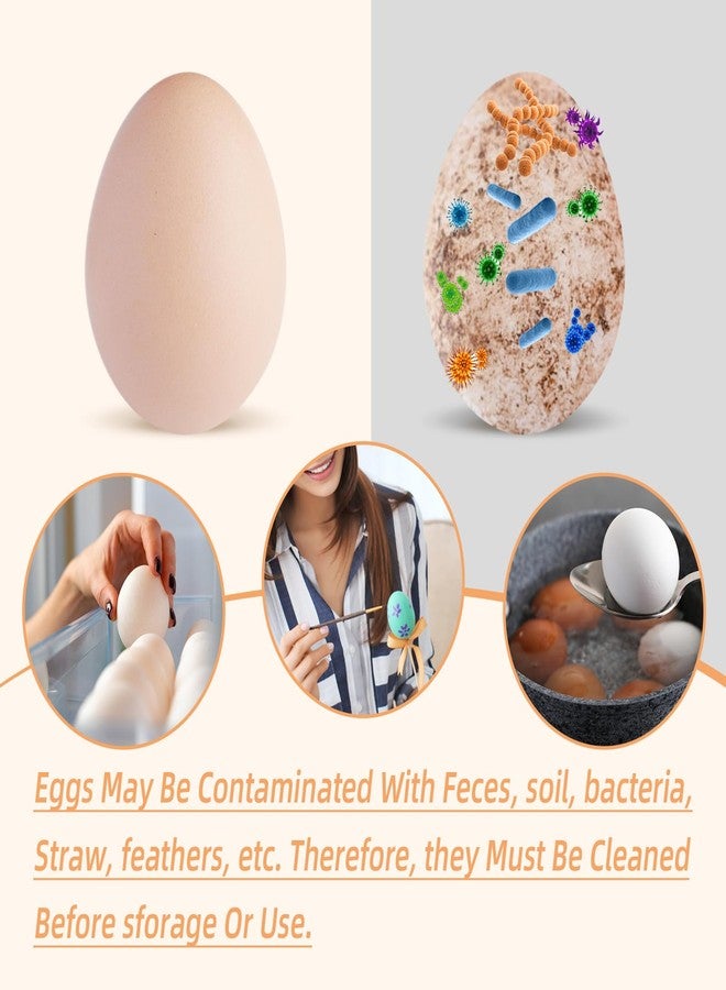 TULOBI 2PCS Silicone Egg Cleaner for Fresh Eggs, Egg Washer for Fresh Eggs, Egg Scrubber for Fresh Eggs, Egg Washer for Fresh Eggs, Reusable Cleaning Tools for Chicken Coop Accessories (White + Brown) - Image 2
