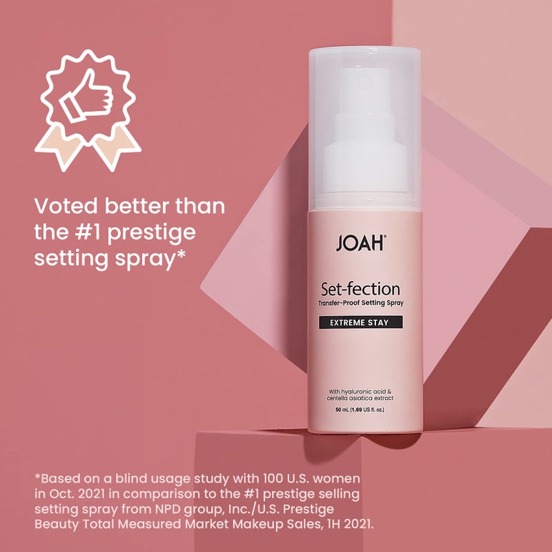 JOAH Set-Fection Transfer Proof Extreme Stay Setting Spray, Infused with hyaluronic acid and centella asiatica, Net Wt. 50 ml (1.69 fl.oz..) - Image 5