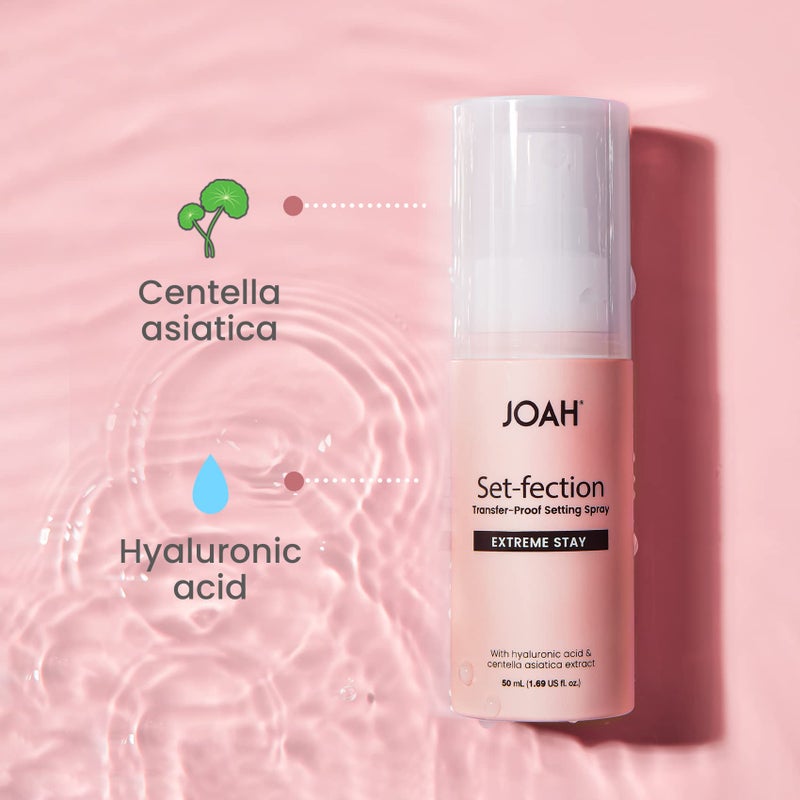 JOAH Set-Fection Transfer Proof Extreme Stay Setting Spray, Infused with hyaluronic acid and centella asiatica, Net Wt. 50 ml (1.69 fl.oz..) - Image 4