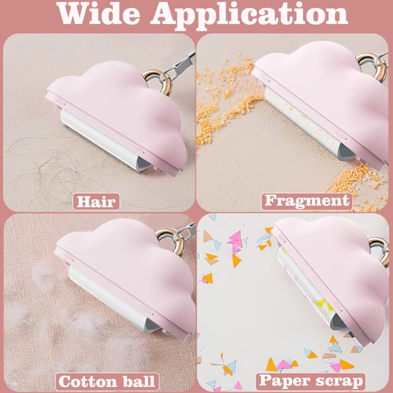 Nokiils Mini Lint Roller Travel Size, Reusable Lint Roller for Travel, Pet Hair Remover Portable Lint Roller for Clothes with 150 Sheets Refillable (Pink) - Image 5