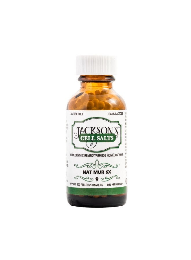 Jackson's Jackson’s Cell Salt #9 NAT mur 6X (500 Pellet Bottle) - Certified Vegan, Lactose-Free Natrum muriaticum 6X - Image 1